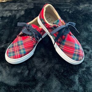 Janie and Jack Boys Plaid Sneakers